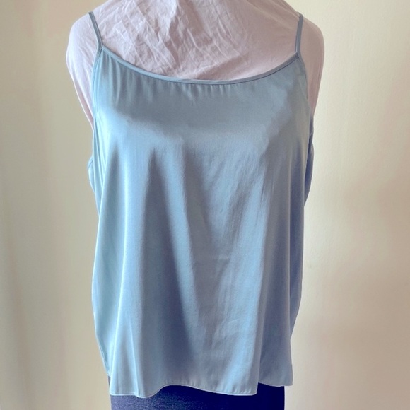 NWT Eileen Fisher Stretch Silk Charmeuse Camisole Camo Large - Picture 6 of 7